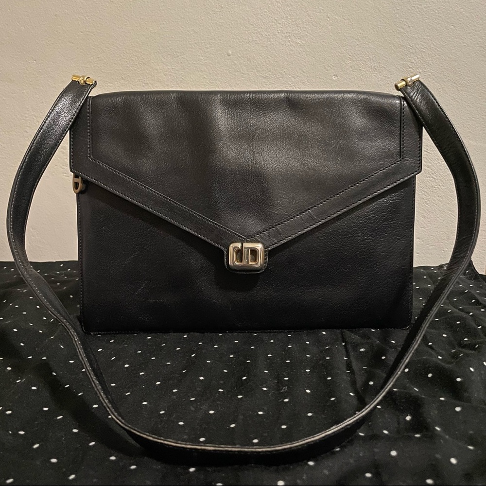 Black Vintage Christian Dior Shoulder Bag